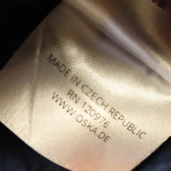 OSKA Jacket Women’s Size 1 Navy Blue Asymmetric Snap Front Minimalist - Picture 13 of 13